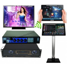 Professional Karaoke Jukebox System with 10 wifi Screen with Songs +19Touch Screen + Recordable Karaoke Mixer Amplifier