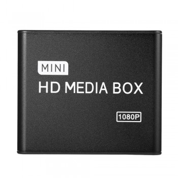 Mini Full 1080p HD Media Player Box MPEG/MKV/H.264 HDMI AV USB + Remote Support MKV / RM-SD / USB / SDHC / MMC EU plug