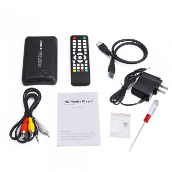NEW JEDX USB3.0 Protable Full HD 1080p 2.5 inch SATA Hard Disk Media Player MKV HDMI AV CX USB OTG SD AVI RMVB RM MP2506 Plus
