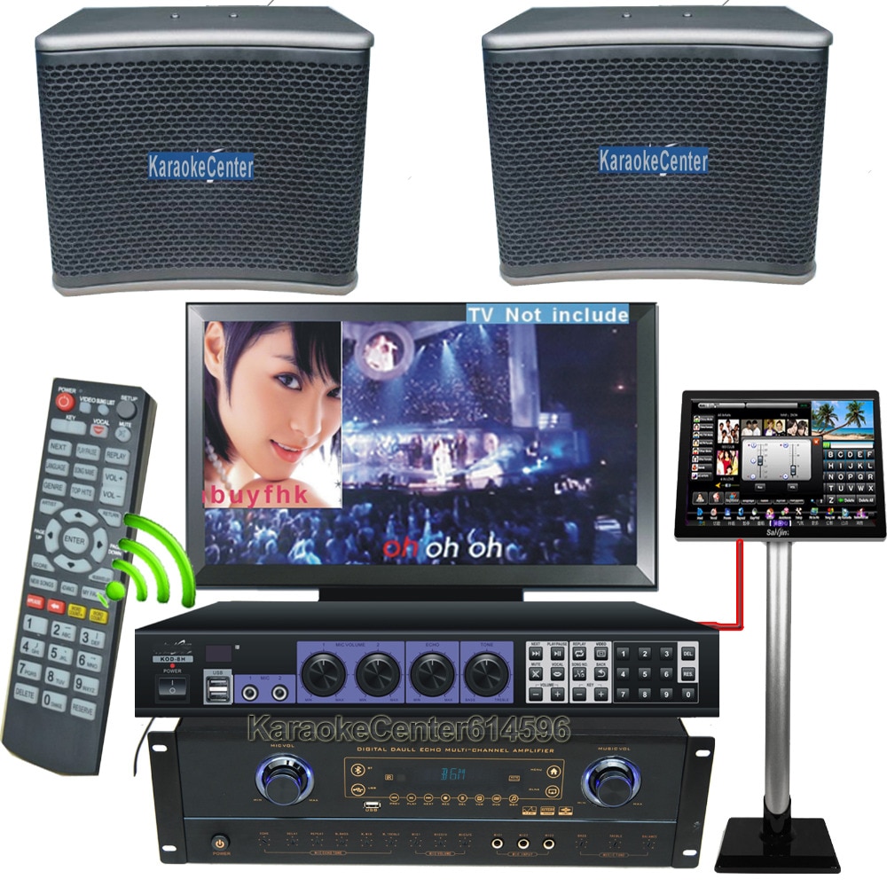 Karaoke System with songs +Touch Screen+ Mixer Karaoke Amplifier+ Karaoke Speaker+2 Microphones ,support iphone/ipad/tablet/phon