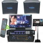 Karaoke System with songs +Touch Screen+ Mixer Karaoke Amplifier+ Karaoke Speaker+2 Microphones ,support iphone/ipad/tablet/phon