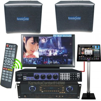 Karaoke System with songs +Touch Screen+ Mixer Karaoke Amplifier+ Karaoke Speaker+2 Microphones ,support iphone/ipad/tablet/phon