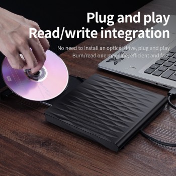 Ultra-slim CD DVD Player External USB 3.0 CD DVD Rom Writer Rewriter Burner Player Data Transmission 5Gbps for Macbook Laptop PC