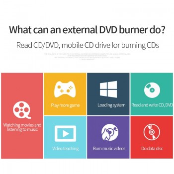 Ultra-slim CD DVD Player External USB 3.0 CD DVD Rom Writer Rewriter Burner Player Data Transmission 5Gbps for Macbook Laptop PC
