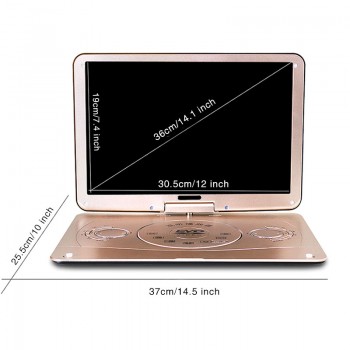 DVD HD Player portable EVD televisor with 18 inch LCD Digital Multimedia SD card U disk FM TV Game MPEG VCD RMVB Video player
