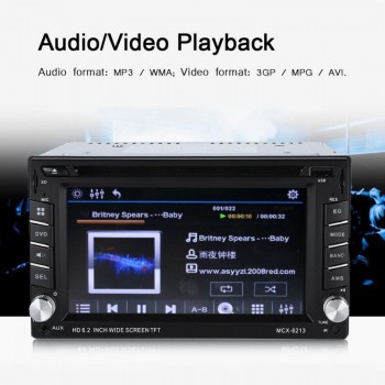 6.2 inch HD Car Bluetooth MP4 MP3 Player Touch Screen Car Multimedia DVD-MP6213 Player