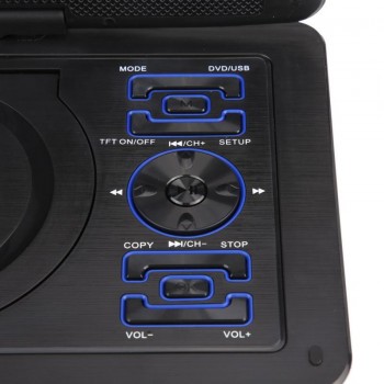 9.8in 3D 110-240V HD TV Portable DVD Player Game Playing Large LCD Screen TV Channels HD DVD Player US EU UK AU Plug 2018