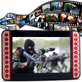 11 inch portable EVD DVD player VCD CD MP3/4 SD USB Speaker FM video game machine microphone singing machine with TV Speaker