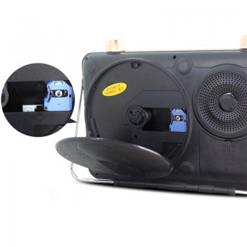 11 inch portable EVD DVD player VCD CD MP3/4 SD USB Speaker FM video game machine microphone singing machine with TV Speaker