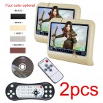 2pcs 9 Inch HD Monitor Car Headrest DVD Player Automotivo Multimedia Entertainment System with slot in DVD, IR,FM,USB,SD, Wirele