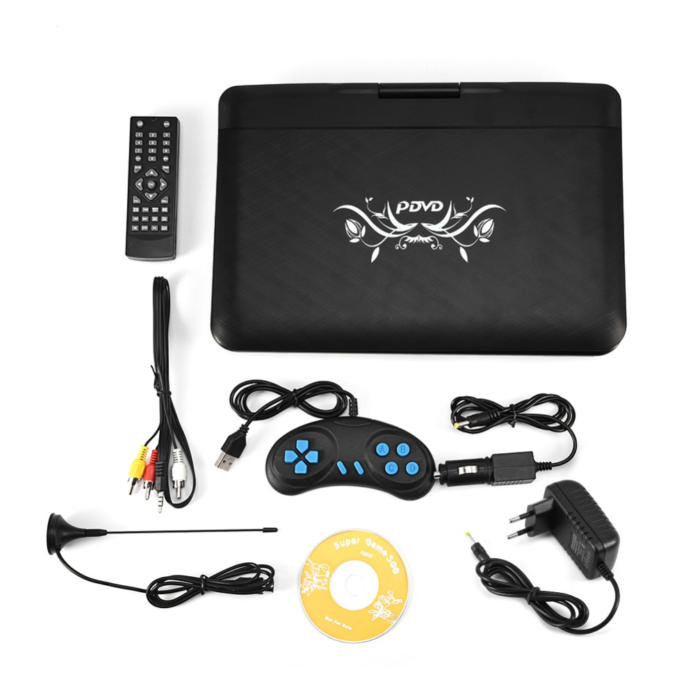 VBESTLIFE 13.9inch 110-240V  HD TV Portable DVD Player 800*480 Resolution 16:9 LCD Screen for EU Plug DVD Players