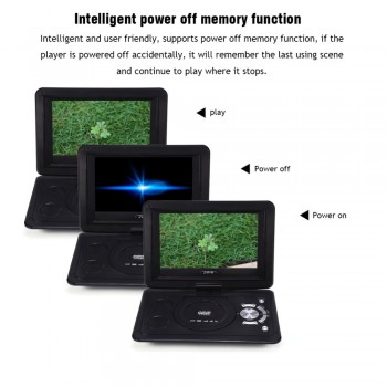 VBESTLIFE 13.9inch 110-240V  HD TV Portable DVD Player 800*480 Resolution 16:9 LCD Screen for EU Plug DVD Players