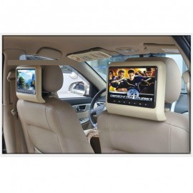 9 Inch a pair HD Car LCD Screen DVD Player Car Automobile Headrest with USB IR Resolution 800*480 Wireless Games Car Pillow