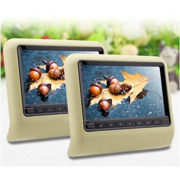 9 Inch a pair HD Car LCD Screen DVD Player Car Automobile Headrest with USB IR Resolution 800*480 Wireless Games Car Pillow