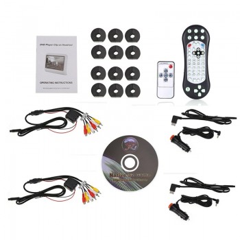 9 Inch a pair HD Car LCD Screen DVD Player Car Automobile Headrest with USB IR Resolution 800*480 Wireless Games Car Pillow