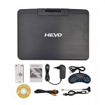 DVD Player 13 inch HD Portable Mobile Digital Multimedia Player TV EVD Radio SD Card U Disk MPEG MPEG4 VCD Play Game DVD Player