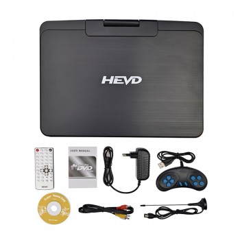 DVD Player 13 inch HD Portable Mobile Digital Multimedia Player TV EVD Radio SD Card U Disk MPEG MPEG4 VCD Play Game DVD Player