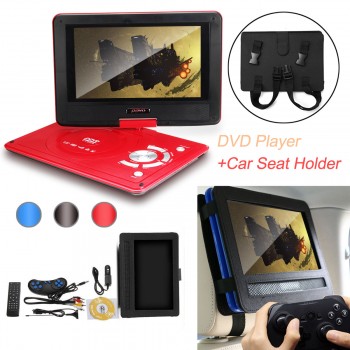 Portable 9.8 inch DVD Player Digital Car Rechargeable Player With Game FM Radio TV AV Monitor Card Reader with Tablet Holder