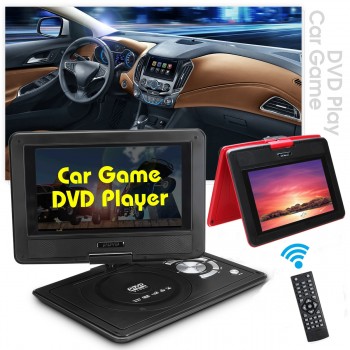 9.8 Inch Portable Rechargeable Car DVD Player Game Video Control 270 Degree Screen With Game FM Radio TV AV Monitor Card Reader