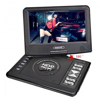 TRANSCTEGO DVD Player Car TV 9.8 inch players LCD Screen Support TV Game DVD VCD CD MP3 MPEG4 Radio with Gamepad TV Antenna DVB