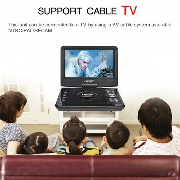 TRANSCTEGO DVD Player Car TV 9.8 inch players LCD Screen Support TV Game DVD VCD CD MP3 MPEG4 Radio with Gamepad TV Antenna DVB