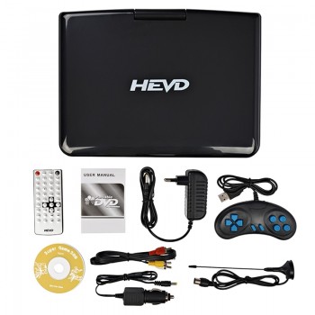 TRANSCTEGO DVD Player Car TV 9.8 inch players LCD Screen Support TV Game DVD VCD CD MP3 MPEG4 Radio with Gamepad TV Antenna DVB