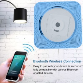 Video Audio Player Portable Wall Mounted Bluetooth HDMI CD DVD VCD Video Audio Player for EU Plug with Remote Control