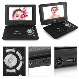 Portable 9 inch DVD Player LCD Screen Car TV Player FM Radio Receiver with Gamepad US Plug