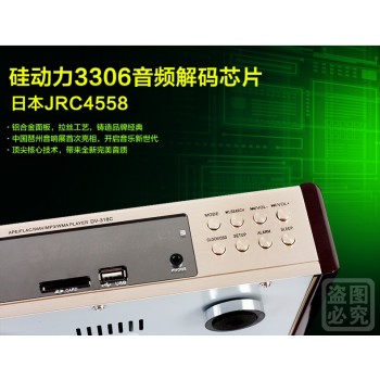 OUNUO DV318C Loseless Music (APE/FLAC/WAV/MP3/WMA) USB/SD Player Bluetooth/FM Radio/AUX Input/DSP/USB Chargeable/Remote Control