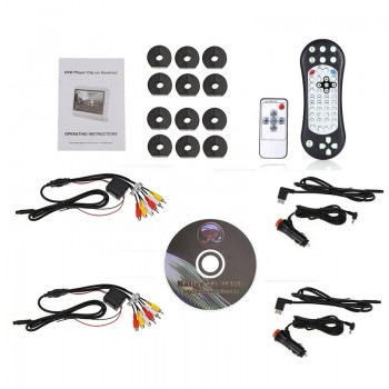 2PCs 9 LCD Dual Headrest DVD Player Pillow Monitors DVD USB SD 32 Bit Games VIDEO Monitors Region Car Dvd Headrests Player