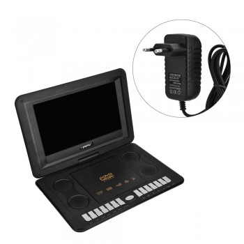VBESTLIFE Portable DVD Player 110-240V 13.8inch Mini TV Video DVD Player 800*480 270 Degree Rotation Support SVCD VCD CD CD-R/RW