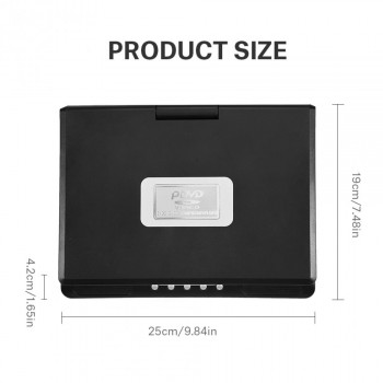 EU Plug Rotatable 9.8 inch DVD Portable LCD Widescreen DVD Video Player FM Radio Game SD USB AV CD VCD