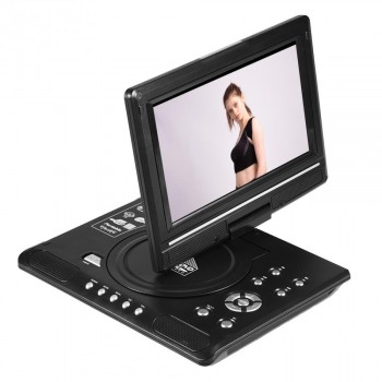 EU Plug Rotatable 9.8 inch DVD Portable LCD Widescreen DVD Video Player FM Radio Game SD USB AV CD VCD