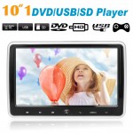 JD-1018D 10.1 Inches Car Headrest DVD Player Auto Monitor Touch Button Built-in Speakers Support Disk FM IR HD Input AV IN OUT