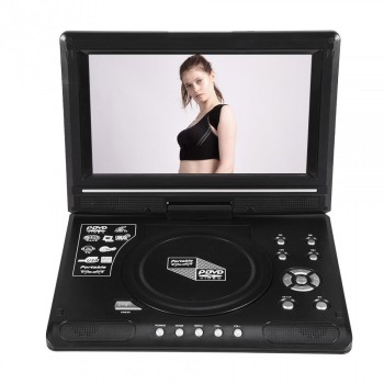 270 Degree Rotatable 9 inch Portable LCD Widescreen DVD Video Player Support FM Radio Game SD USB CD VCD DOLBY and DTS Decoding