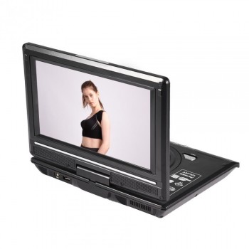 270 Degree Rotatable 9 inch Portable LCD Widescreen DVD Video Player Support FM Radio Game SD USB CD VCD DOLBY and DTS Decoding