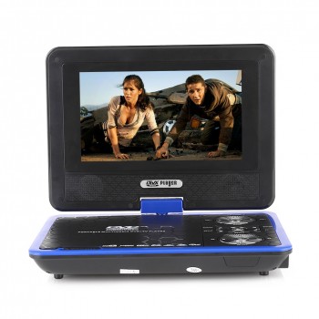 Portable Ultra 7inch HD DVD Player Swivel Screen Support Game Radio SD Card