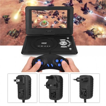 HD Portable 9.8 inch DVD Player Rotated Car TV Player FM Radio Receiver with Remote Control TV Antenna US/ EU/ UK Plug Optional