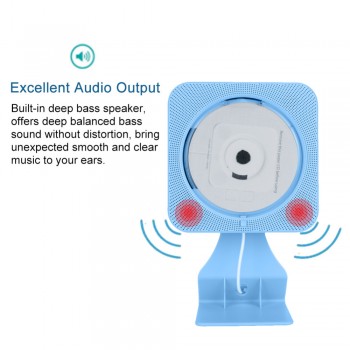 Portable Wall Mounted Bluetooth HDMI CD DVD VCD Video Audio Player for EU Plug with Remote Control
