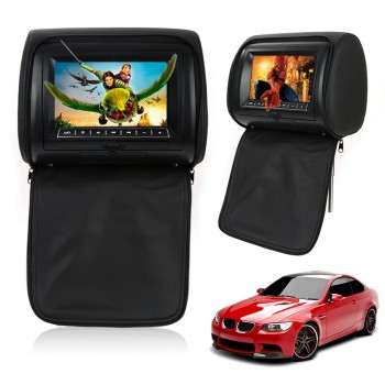 2017 new Auto Car DVD Player SUV PVC Black 7 inch Wide Screen Headrest DVD Player Monitor 12V for home car games