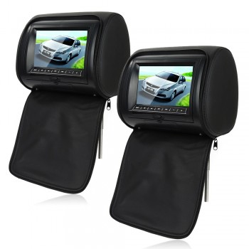 2017 new Auto Car DVD Player SUV PVC Black 7 inch Wide Screen Headrest DVD Player Monitor 12V for home car games