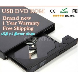 DHL 20PCS Professional Ultra Slim External Drive USB 2.0 Burner Writer DVD BD-ROM 3D Blu-Ray Player for Linux Windows Mac OS