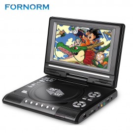 Fornorm 7.8LCD Display DVD Player 270 Degree Swivel Screen Portable TV Game Player With USB SD Card Reader Car Charger Gamepad