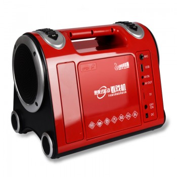 Portable DVD Video player card Bluetooth speaker K song sound old man watching machine multimedia player FM radio HD screen