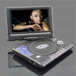 DHL 20PCS Portable 7.8 DVD Player LCD Screen Digital Video Disc Player Machine Swivel Screen Support TV Game CD DVD VCD