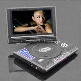 DHL 20PCS Portable 7.8 DVD Player LCD Screen Digital Video Disc Player Machine Swivel Screen Support TV Game CD DVD VCD