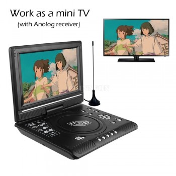 DHL 20PCS Portable 7.8 DVD Player LCD Screen Digital Video Disc Player Machine Swivel Screen Support TV Game CD DVD VCD
