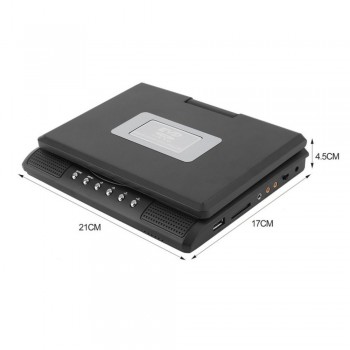FJD-750 7-Inch TFT LCD Screen DVD Player 270 Degrees Swivel Screen Digital Multimedia Player Support USB Secure Digital Card