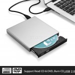 DHL 100PCS USB External CD-RW Burner DVD/CD Reader Player with Two USB Cables for Windows Mac OS Laptop Computer
