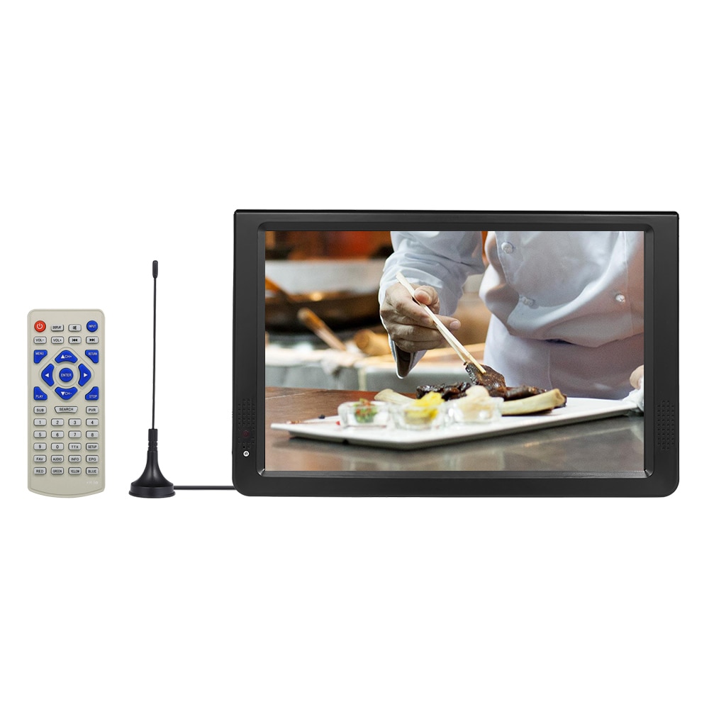 D12 Portable Multimedia Player DVB-T2 11.6TV Tuner Receiver DTV ATV FM Radio PVR Built-in Speakers HD VGA Input AV IN OUT SD